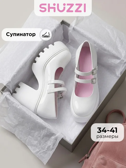 Туфли лолита на каблуке и платформе