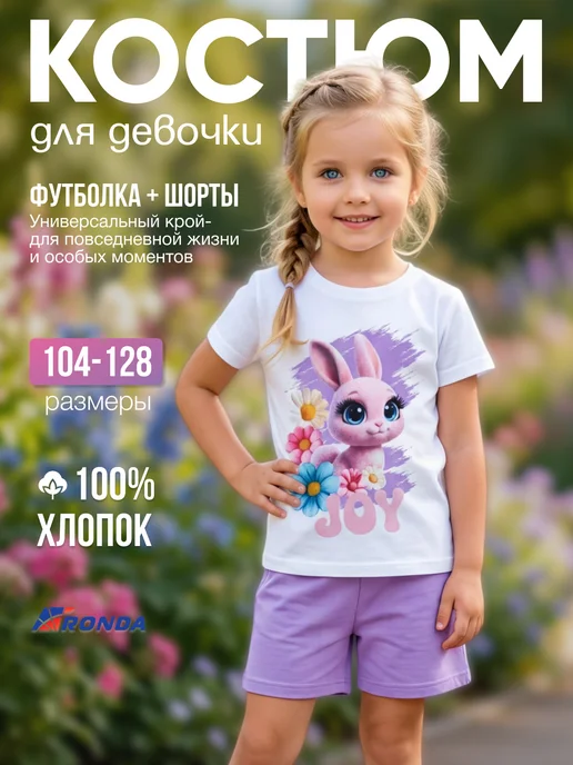 Костюм с шортами летний в садик